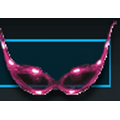 5 Day Imprinted Mardi Gras Masquerade Pink LED Cat Eye Glasses